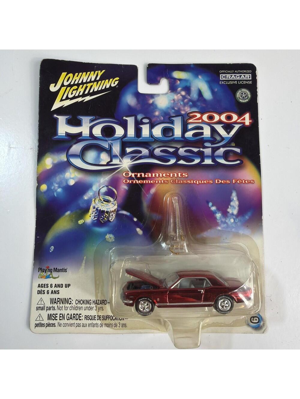 JOHNNY LIGHTNING HOLIDAY CLASSIC 2004 '66 FORD MUSTANG GT CAR ORNAMENT NEW